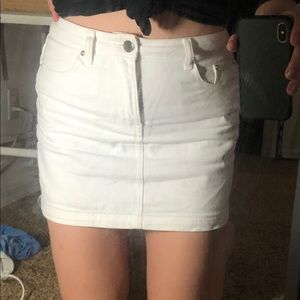 💜White Denim Mini Skirt